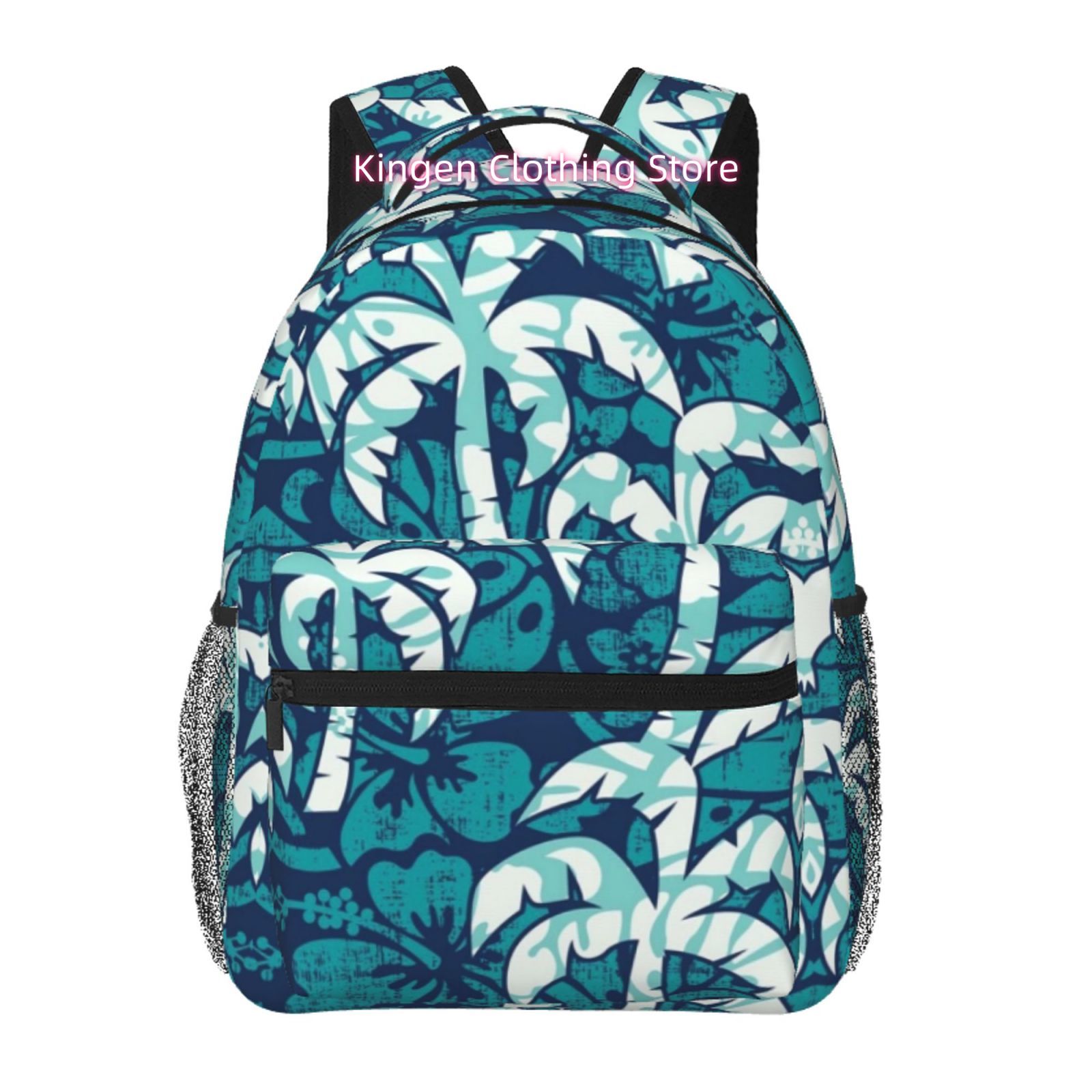 Tropic Strap Vintage - Teal Vintage Palm Tropical Print Travel