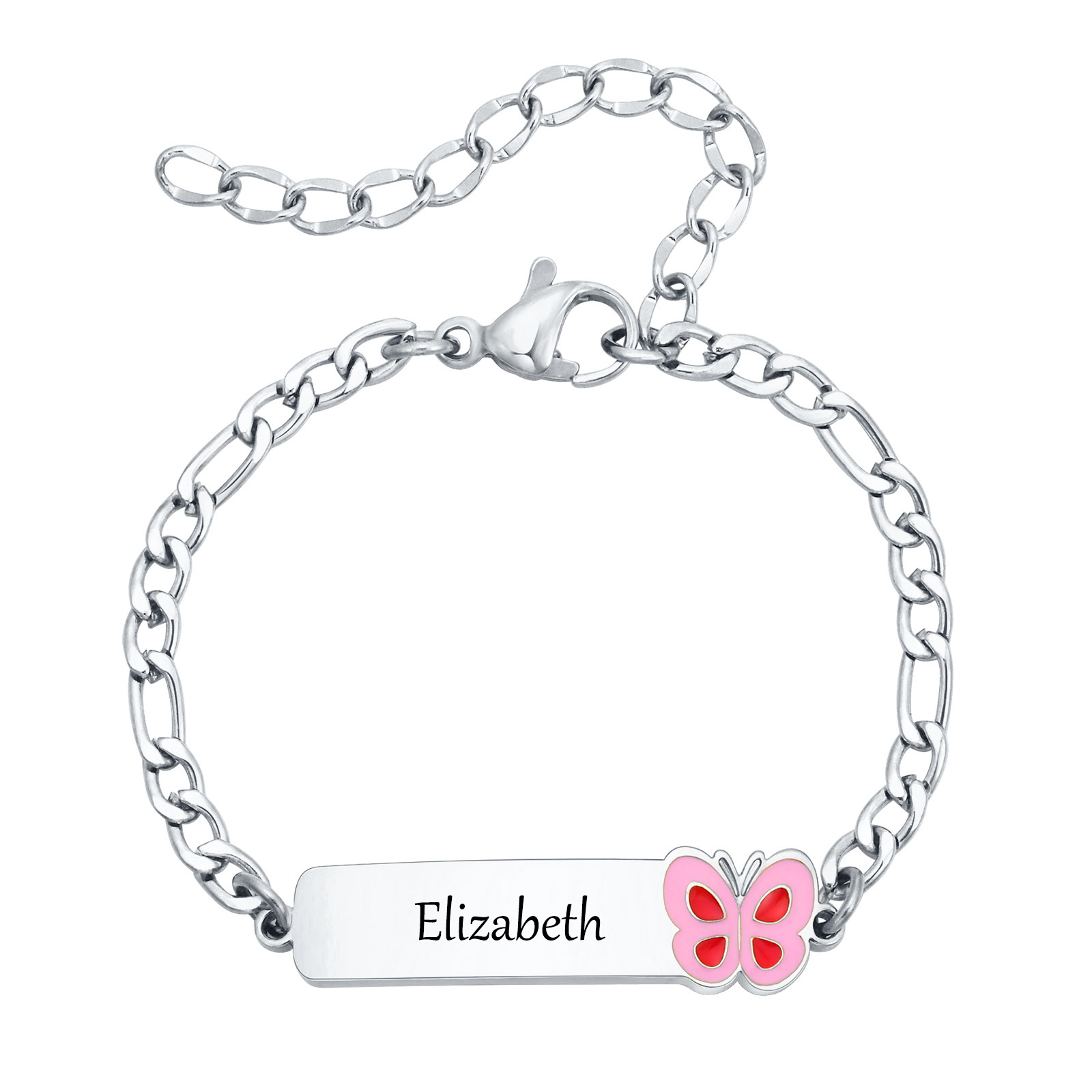 Butterfly Clasp Deployant - Vnox Personalized Baptism Gift to Girls