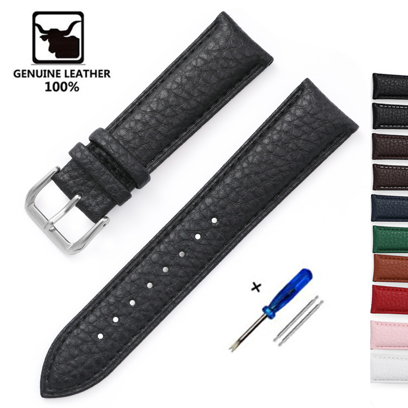 Nato Strap Nylon - Litchi Pattern Soft Leather Watch Band