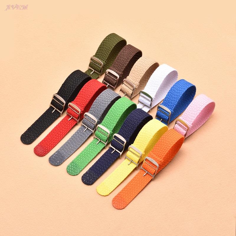 Perlon Strap Woven - Canvas Sport Watchband Colorful Nylon Weave