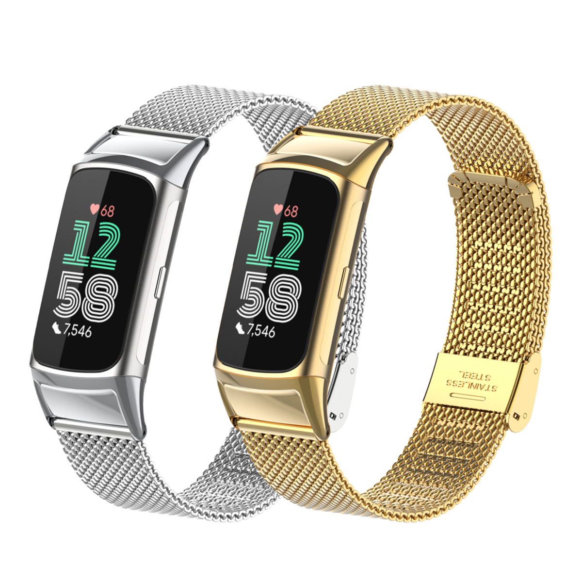 Mesh Strap Metal - Suitable for Fitbit Charge 5/6 Stainless