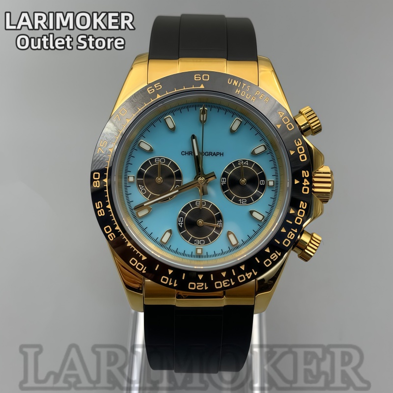 Rubber Strap Diver - LARIMOKER 39mm Men's Sports Watch VK63