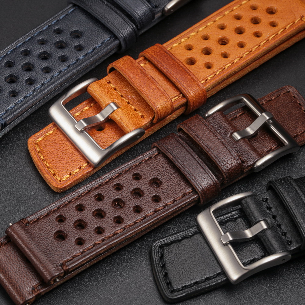 Suede Strap Watch - Hemsut Cowhide Watch Band Quick Release