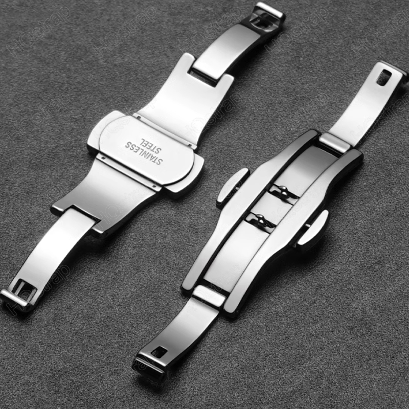 Butterfly Clasp Deployant - 6mmx19/21/23/25mm Butterfly Buckle Stainless Steel Button