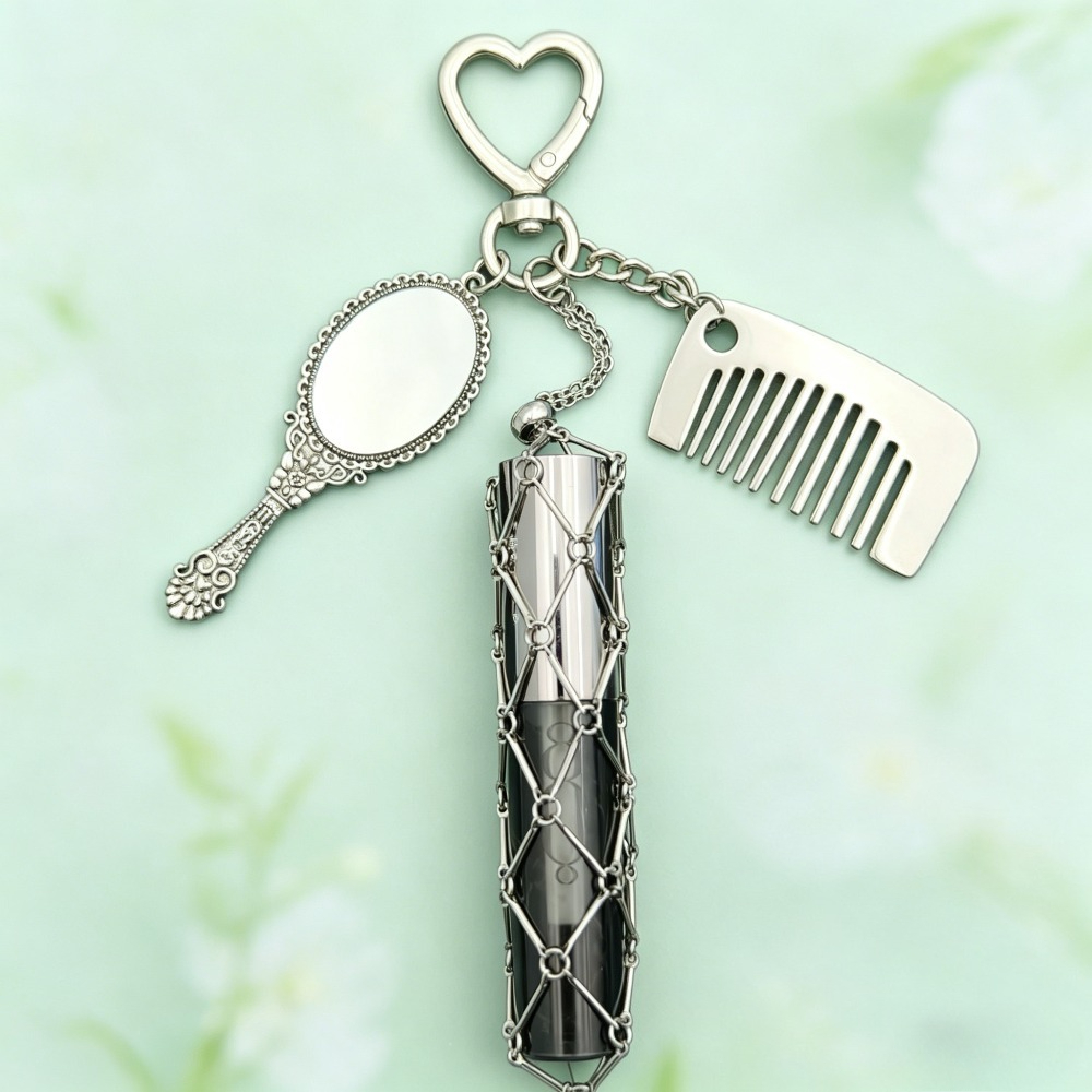 Mesh Strap Metal - Vintage Metal Mesh Lipstick Bag Keychain