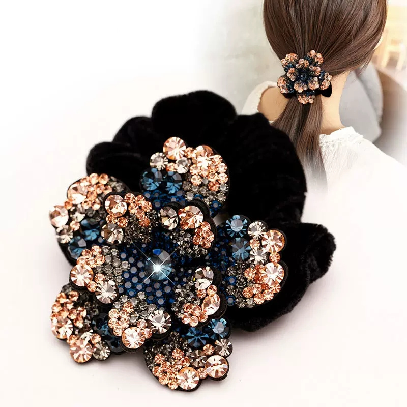 Women Rhinestone Scrunchies Ve - Silicone Band Women 评论和价格