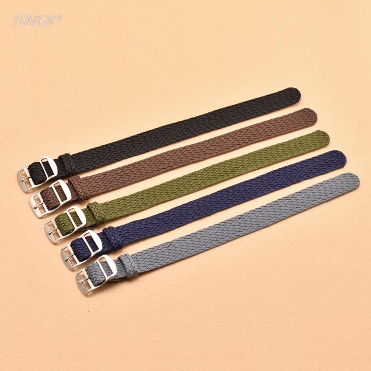 20mm 22mm Black Navy solid col - Perlon Strap Woven 评论和价格
