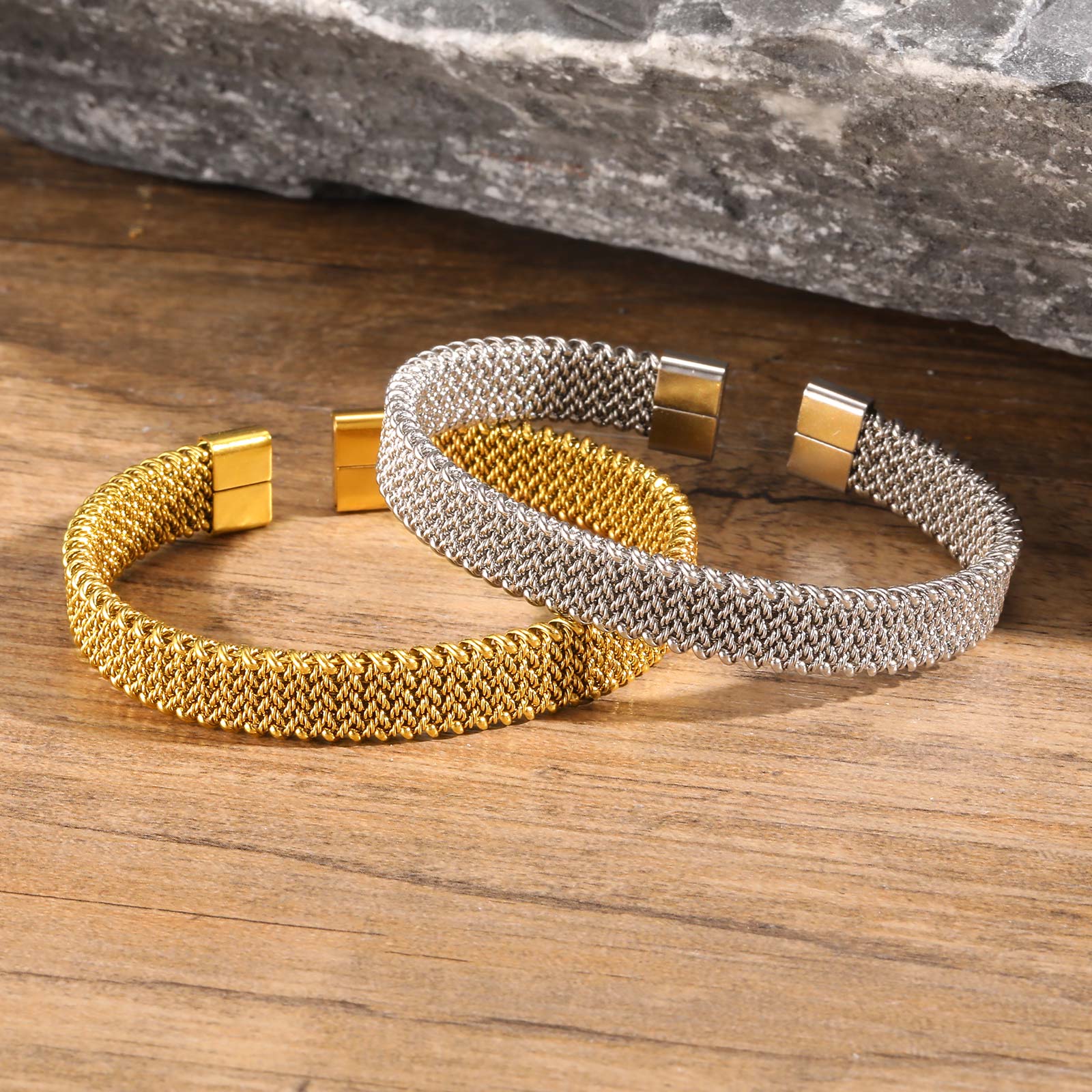 10mm Braided Stretch Strap Ope - Mesh Strap Metal 评论和价格