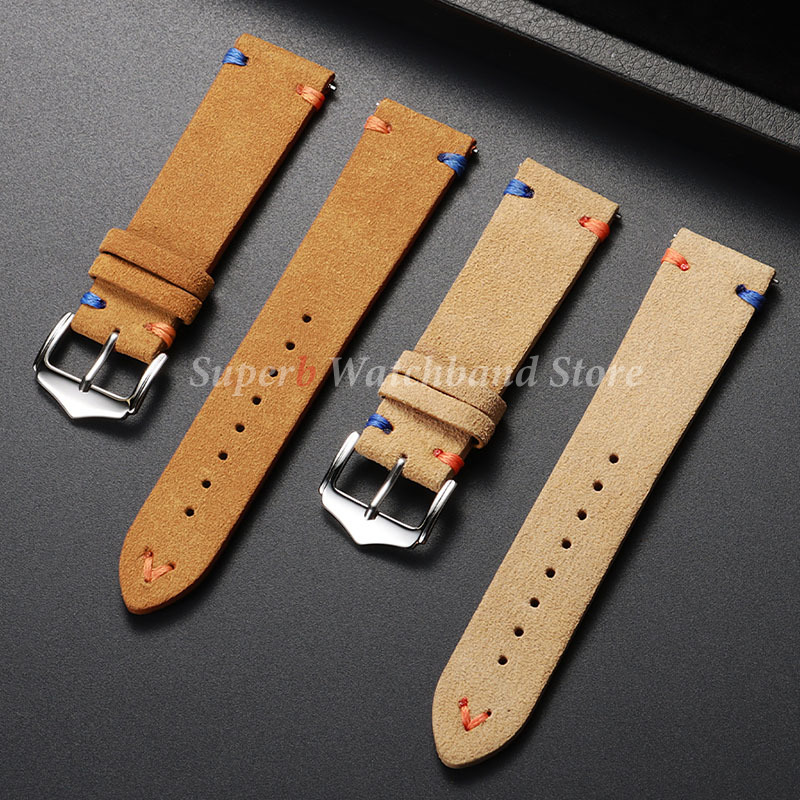 Suede Leather Watch Strap 18mm - Suede Strap Watch 评论和价格