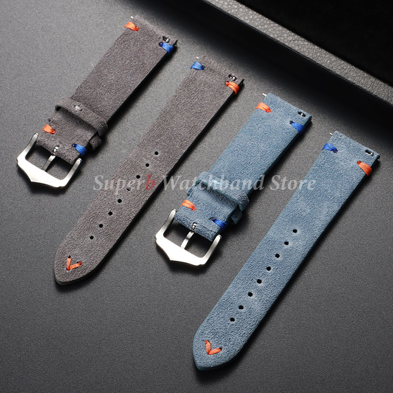 Suede Leather Watch Strap 18mm - Suede Strap Watch 评论和价格