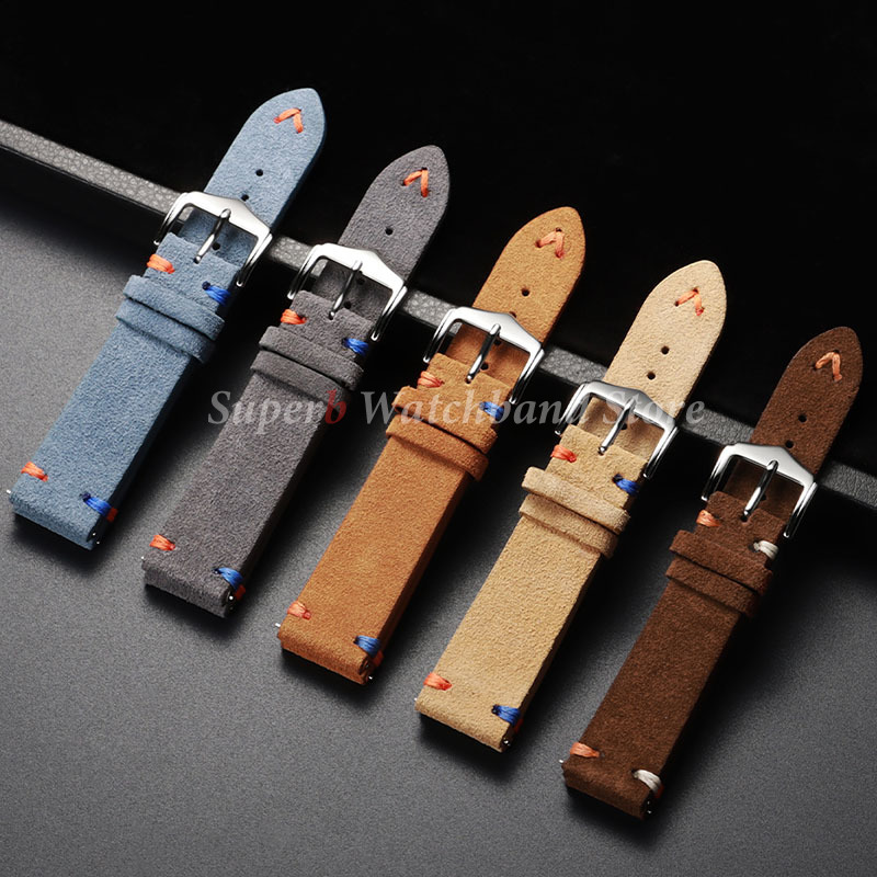 Suede Leather Watch Strap 18mm - Suede Strap Watch 评论和价格