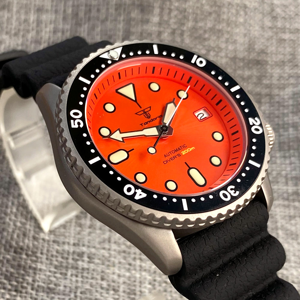 Tandorio 41mm Titanium NH35 Me - Rubber Strap Diver 评论和价格