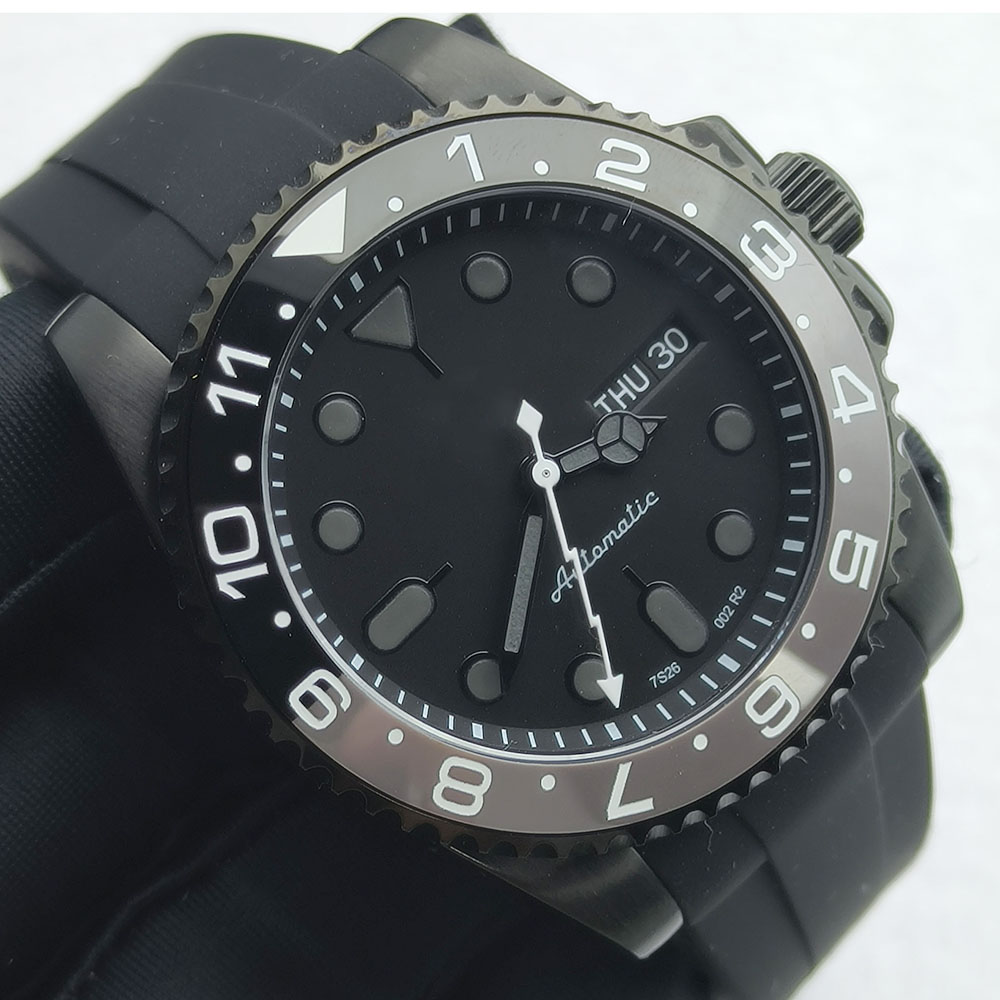 40MM NH36 Watch Black Men's St - Stainless Bracelet Diver 评论和价格