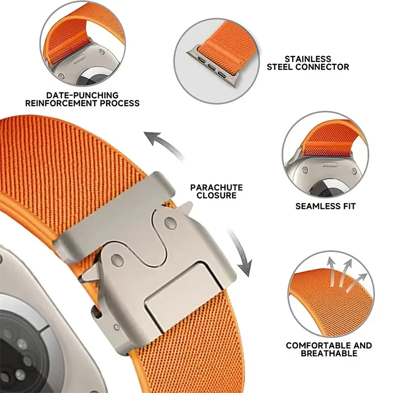 Nylon Strap for Apple Watch ba - Parachute Strap Elastic 评论和价格