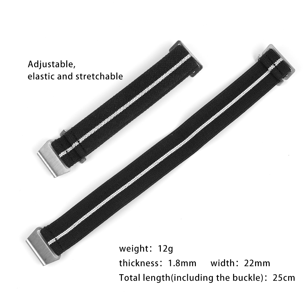 Nylon Watch Band 18mm 20mm 22m - Parachute Strap Elastic 评论和价格
