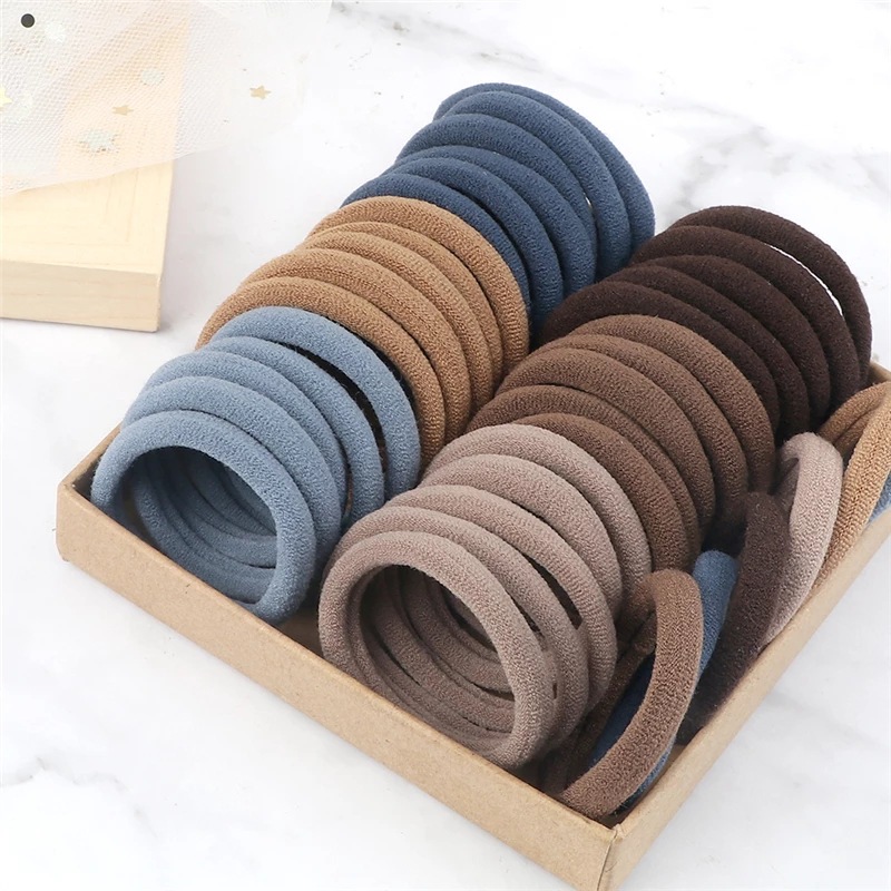 50PCS/Set Women Girls Basic Ha - Silicone Band Women 评论和价格