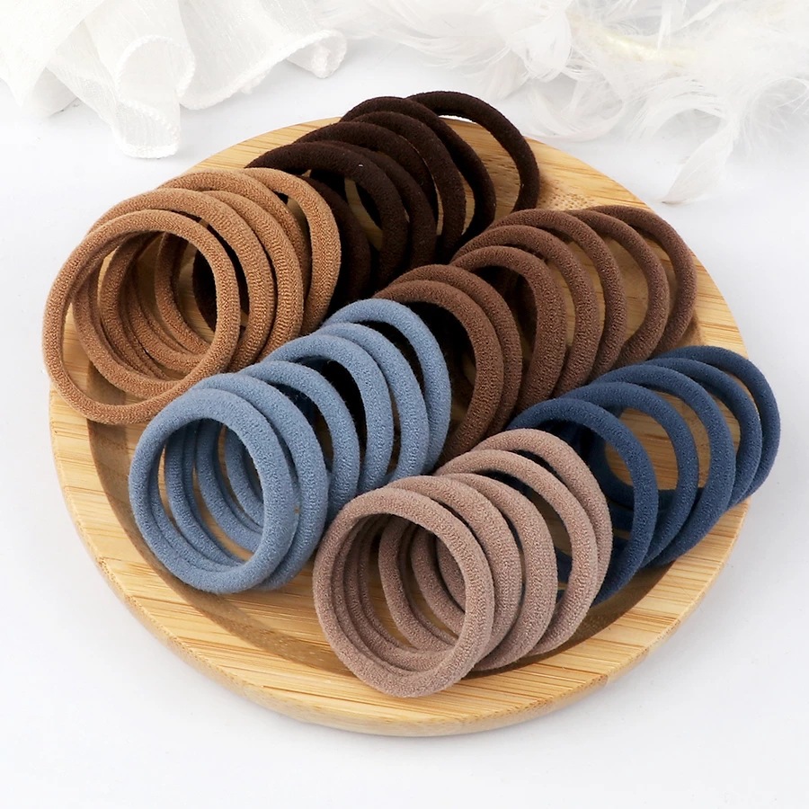 50PCS/Set Women Girls Basic Ha - Silicone Band Women 评论和价格