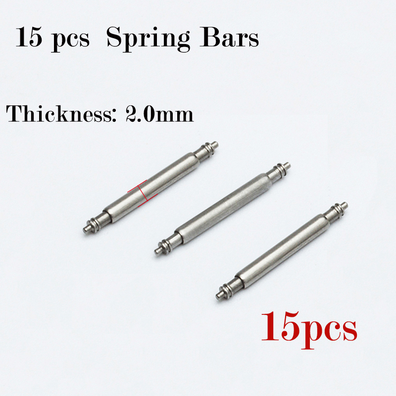15pcs Watch Band Pin 2.0mm Dia - Spring Bar Tool Set 评论和价格