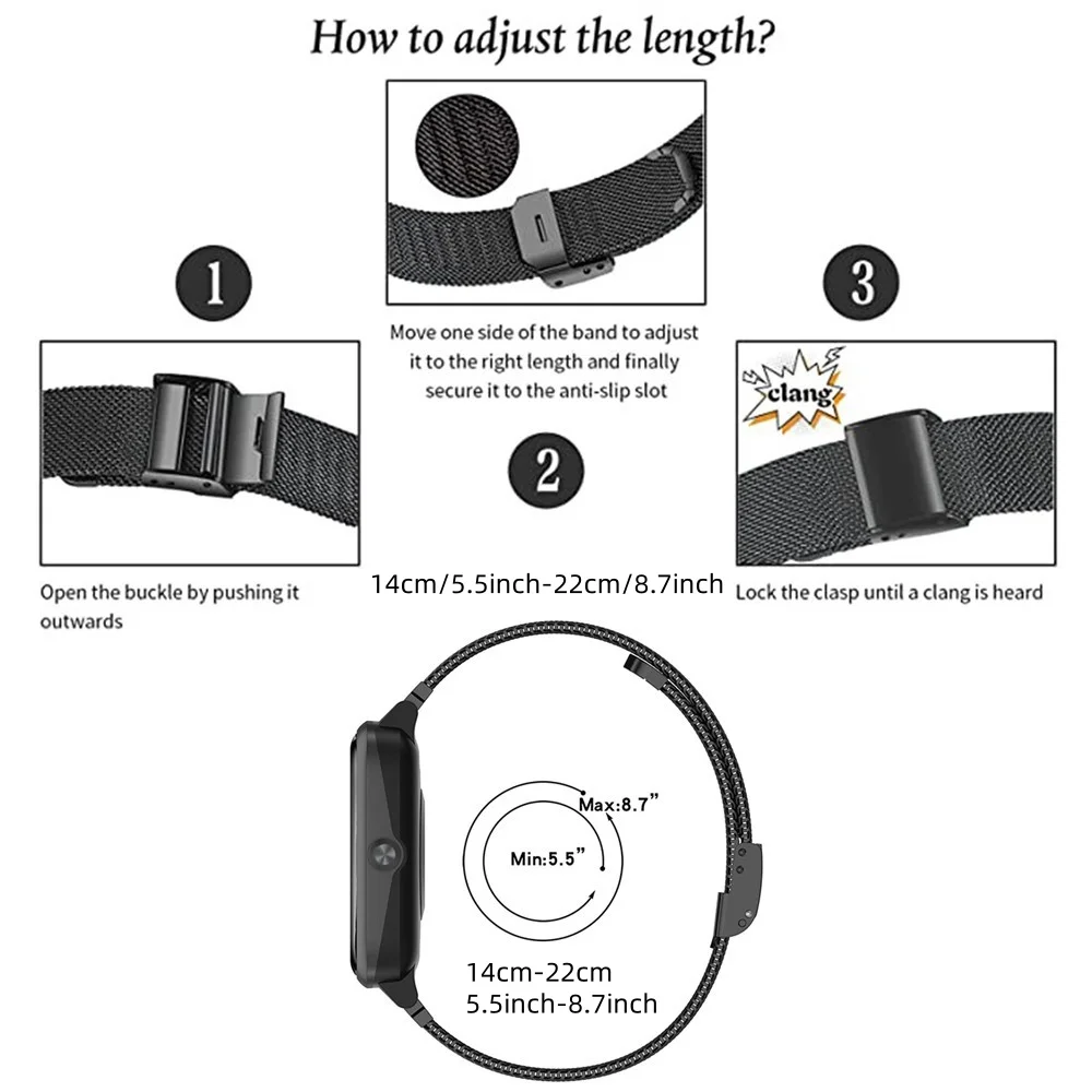 Metal Bands for Honor Watch 4  - Mesh Strap Metal 评论和价格