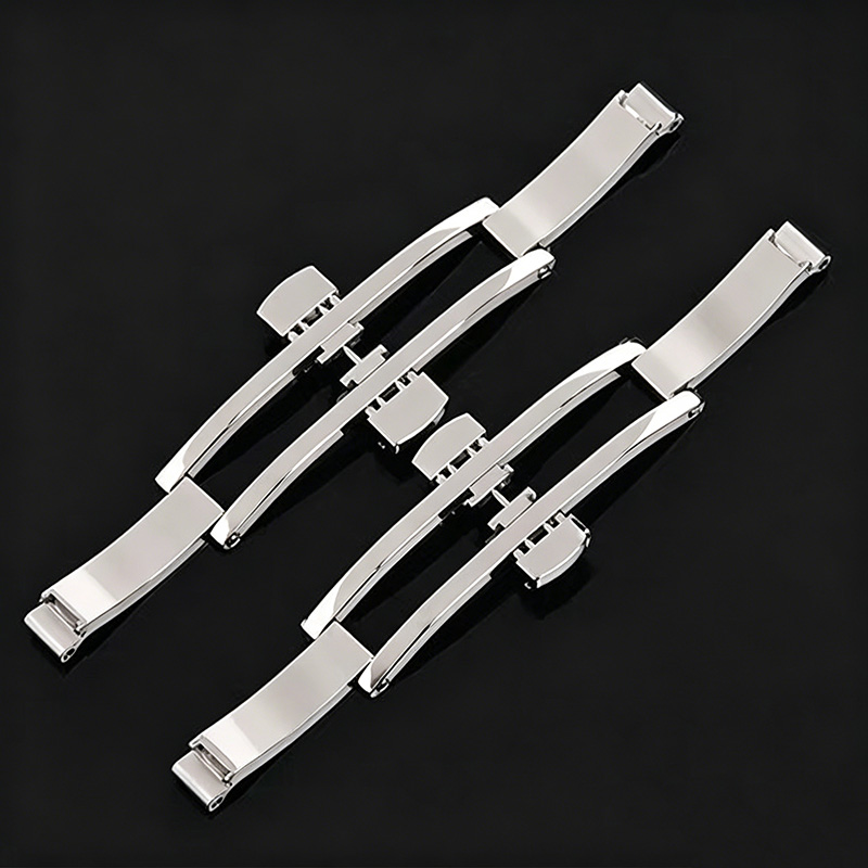 Watch Band Buckle Stainless St - Butterfly Clasp Deployant 评论和价格