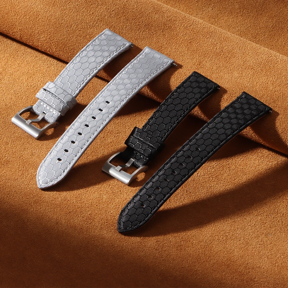 20mm 22mm Smooth Genuine Nylon - Perlon Strap Woven 评论和价格