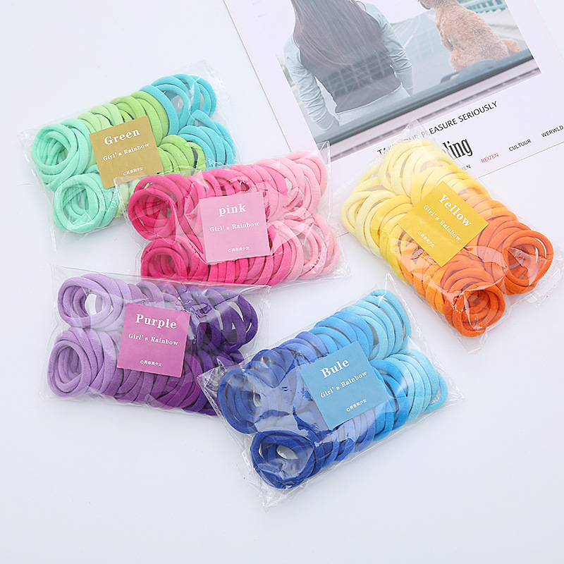 50PCS/Set Women Girls Basic Ha - Silicone Band Women 评论和价格