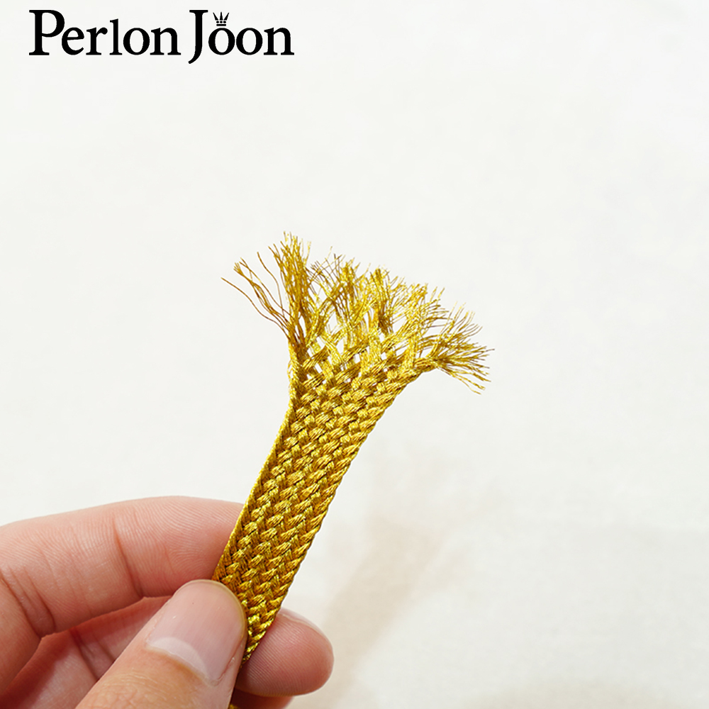 10 Yards Gold Thread Strap Web - Perlon Strap Woven 评论和价格