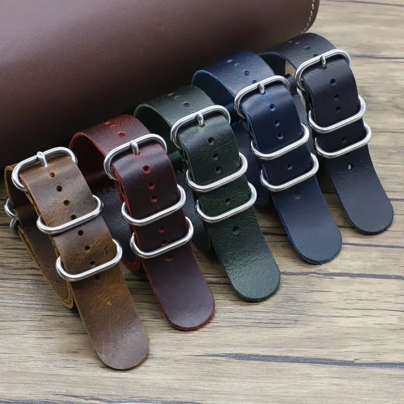 Vintage Genuine Leather Watch  - Nato Strap Nylon 评论和价格