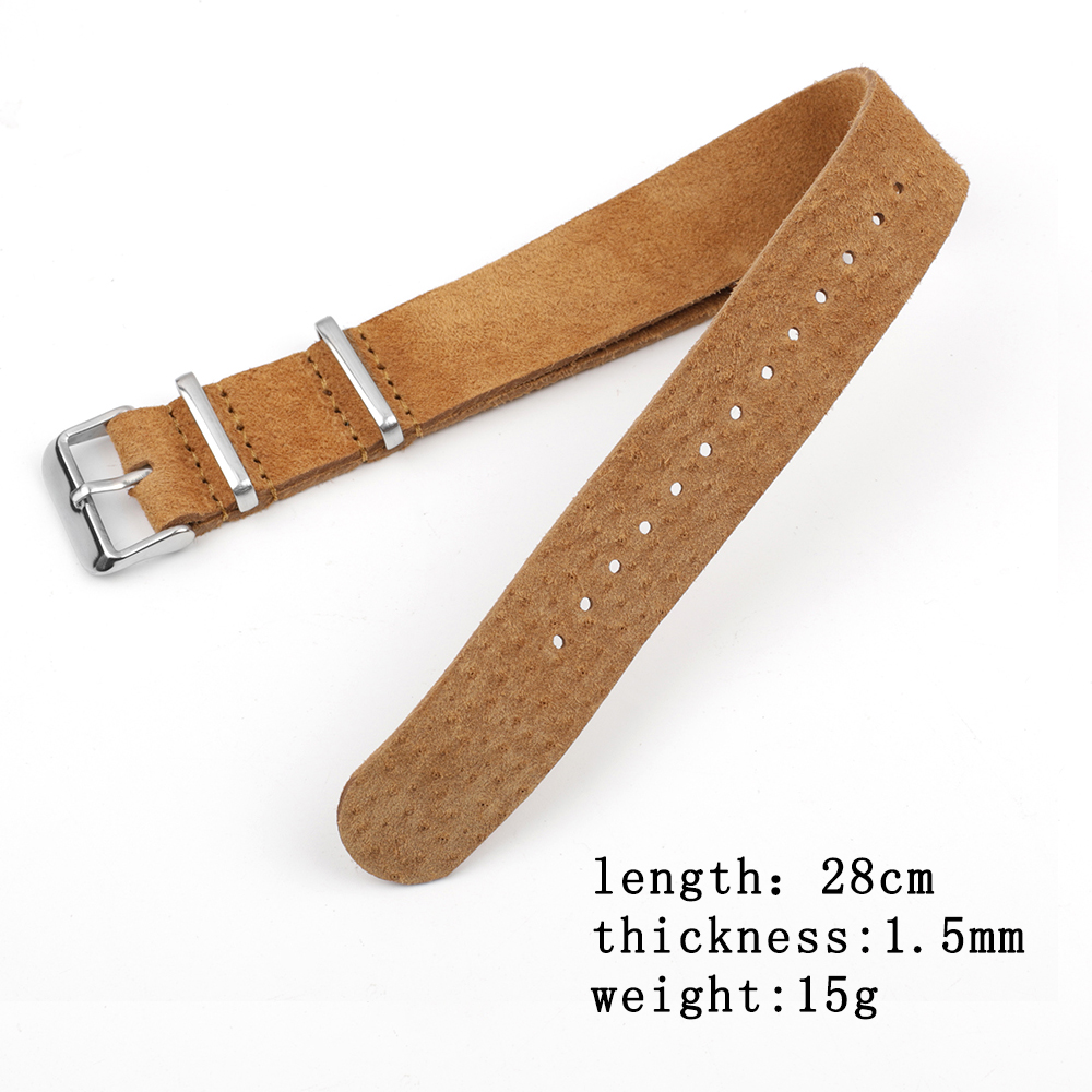 Soft Retro Suede Genuine Leath - Nato Strap Nylon 评论和价格