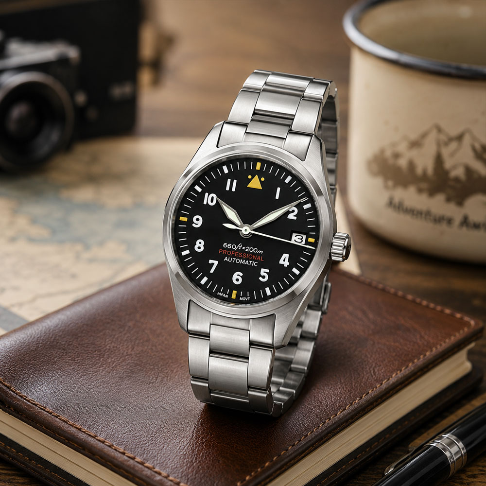 Custom LOGO 36mm 39mm Pilot Wa - Stainless Bracelet Diver 评论和价格