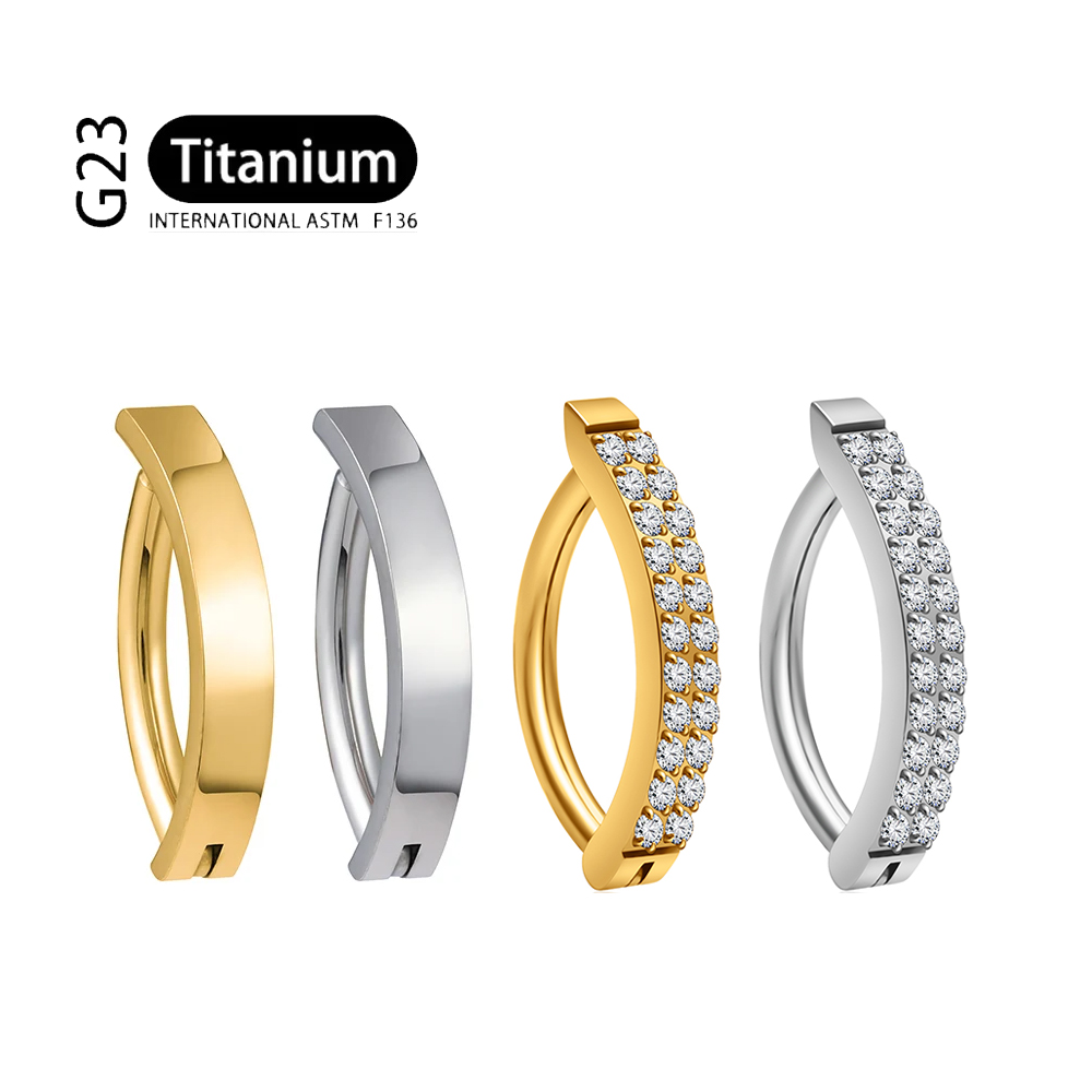 G23 Titanium Piercing 14G Doub - Curved Spring Bar 评论和价格