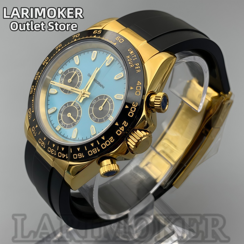LARIMOKER 39mm Men's Sports Wa - Rubber Strap Diver 评论和价格