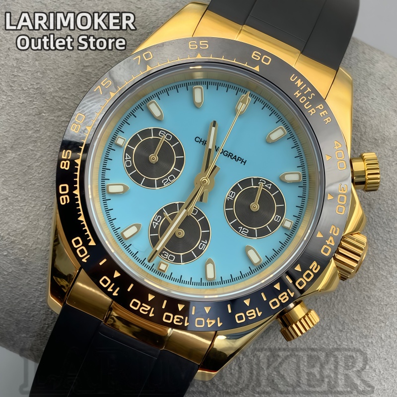 LARIMOKER 39mm Men's Sports Wa - Rubber Strap Diver 评论和价格