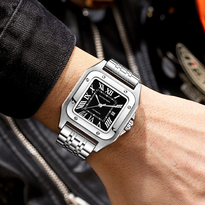 High-End Luxury Square Automat - Butterfly Clasp Deployant 评论和价格