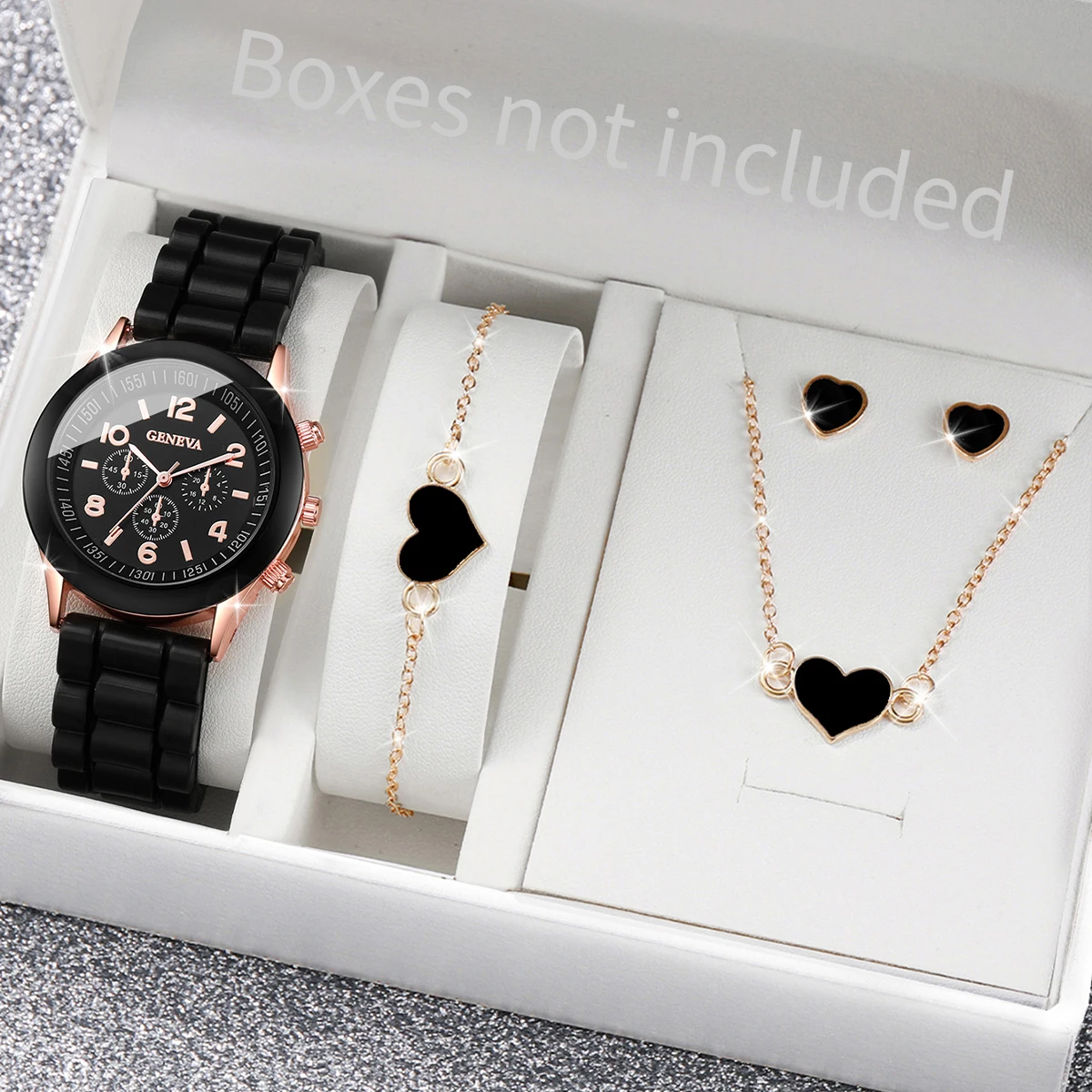 5/6PCS Fashion Women Watches C - Silicone Band Women 评论和价格