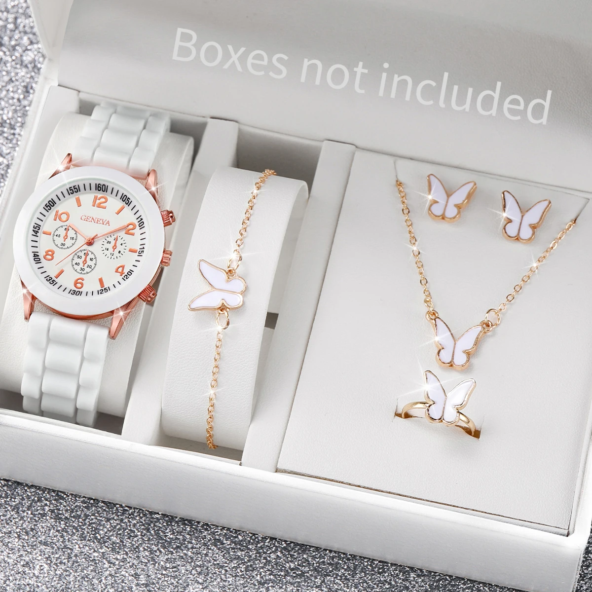 5/6PCS Fashion Women Watches C - Silicone Band Women 评论和价格