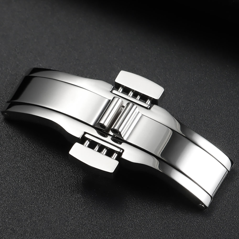 Silver Stainless Steel Butterf - Butterfly Clasp Deployant 评论和价格