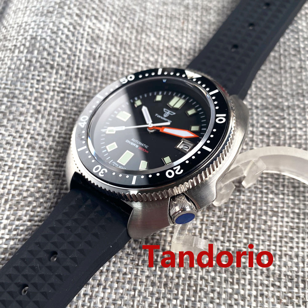 Tandorio 44mm Japan NH35/PT500 - Rubber Strap Diver 评论和价格